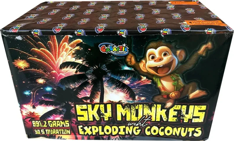 sky monkeys with exploding coconuts