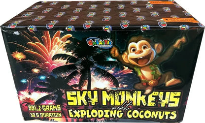 sky monkeys with exploding coconuts